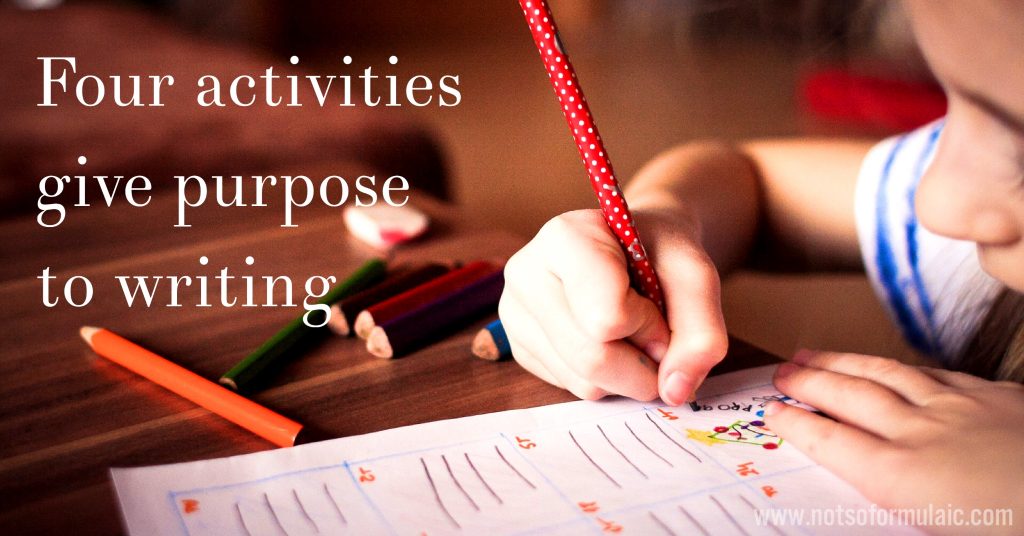 Four Activities Give Purpose To Writing - Four Activities To Give Purpose To Writing - Gifted/2e Faith Formation