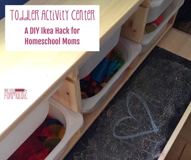 Toddler activity center – a DIY Ikea hack for homeschool moms