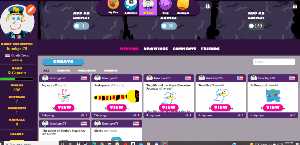 Night Zookeeper Writing Enrichment For Differently Wired Kids - Educational Activities: Reading